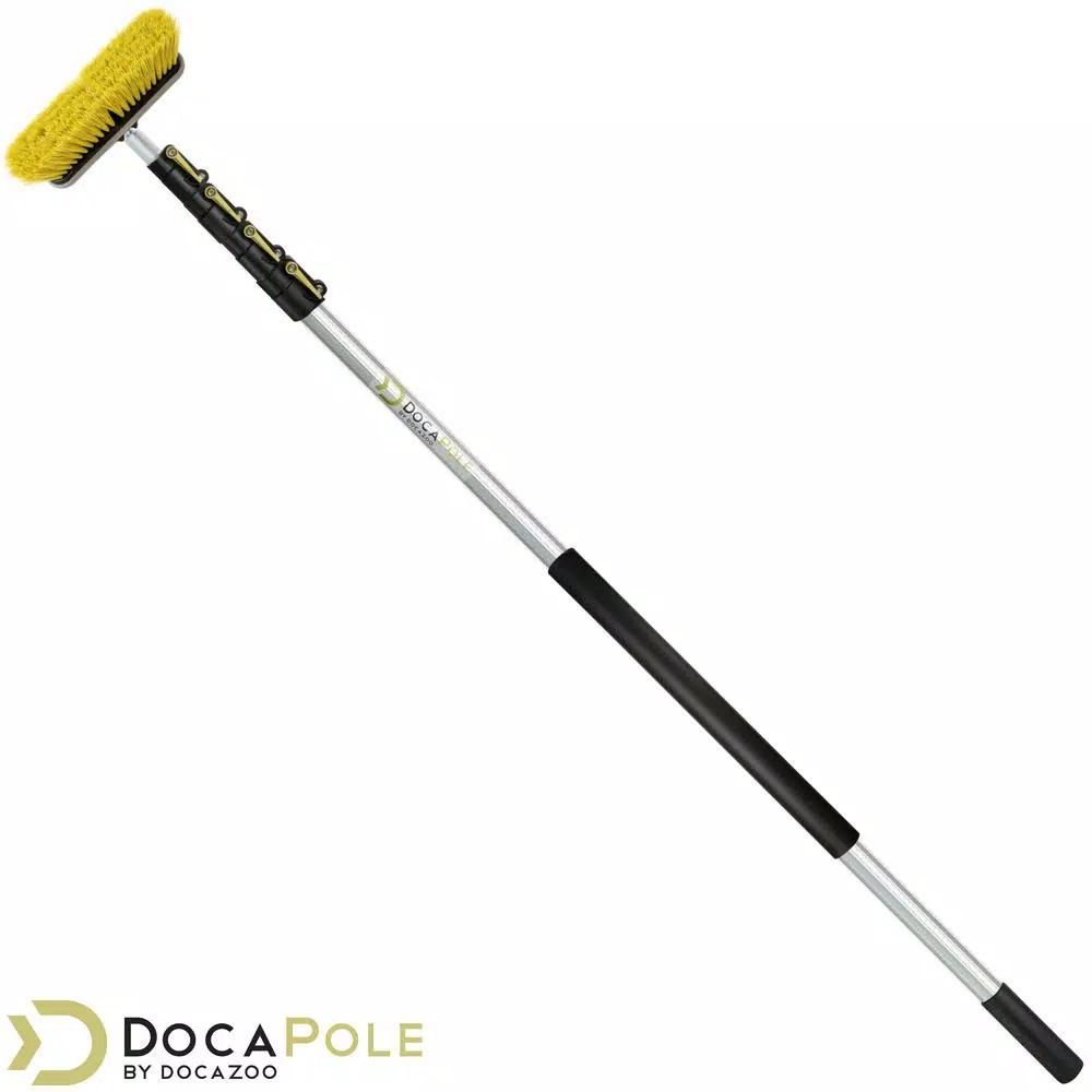 DocaPole Medium Bristle Deck Brush with 6-24 ft. Telescopic Extension Pole