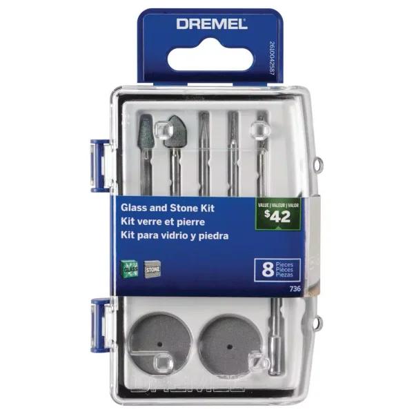 Dremel Glass and Stone Micro Accessory Kit, 8-Piece Rotary Tool Set