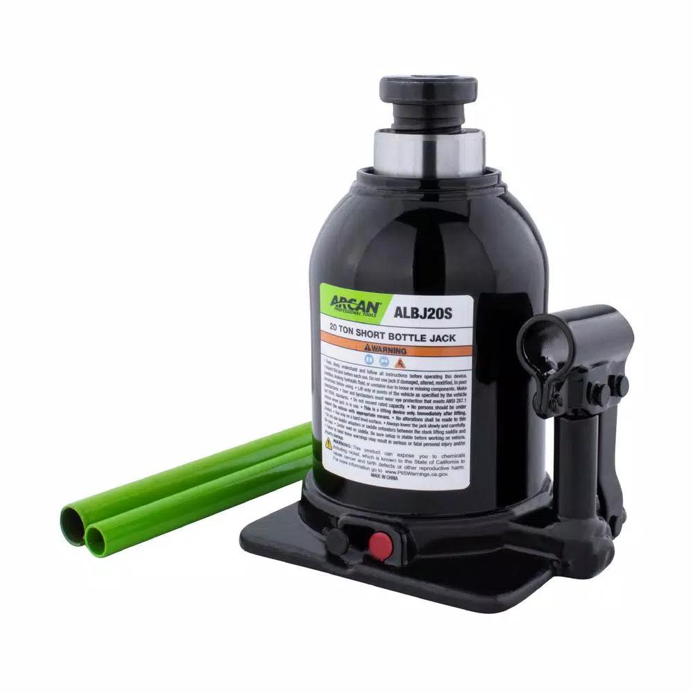 Arcan ALBJ12S 12-Ton Short Bottle Jack, Low Profile Mechanical Lifting Jack