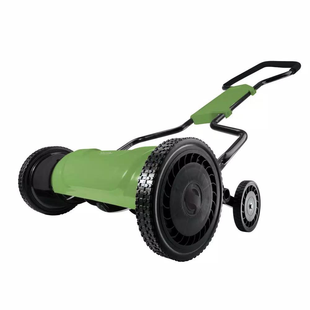 Martha Stewart Living Martha Stewart 18 in. Quad-Wheel Manual Push Reel Mower, 5-Position Height Adjustment
