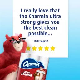 Charmin Ultra Strong 2-Ply Toilet Paper, 12 Super Mega Rolls thumbnail 10