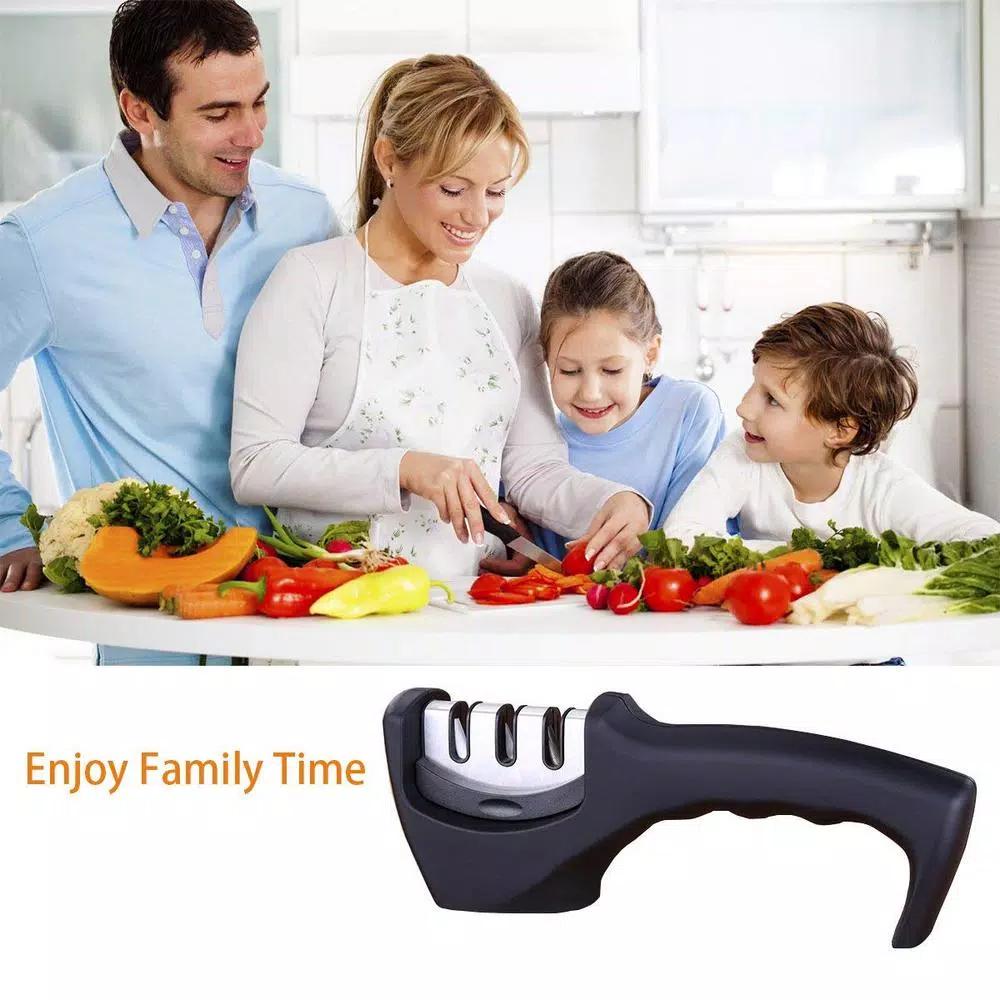 Unbranded LIGHTSMAX 3-Stage Manual Knife Sharpener with Ergonomic Handle