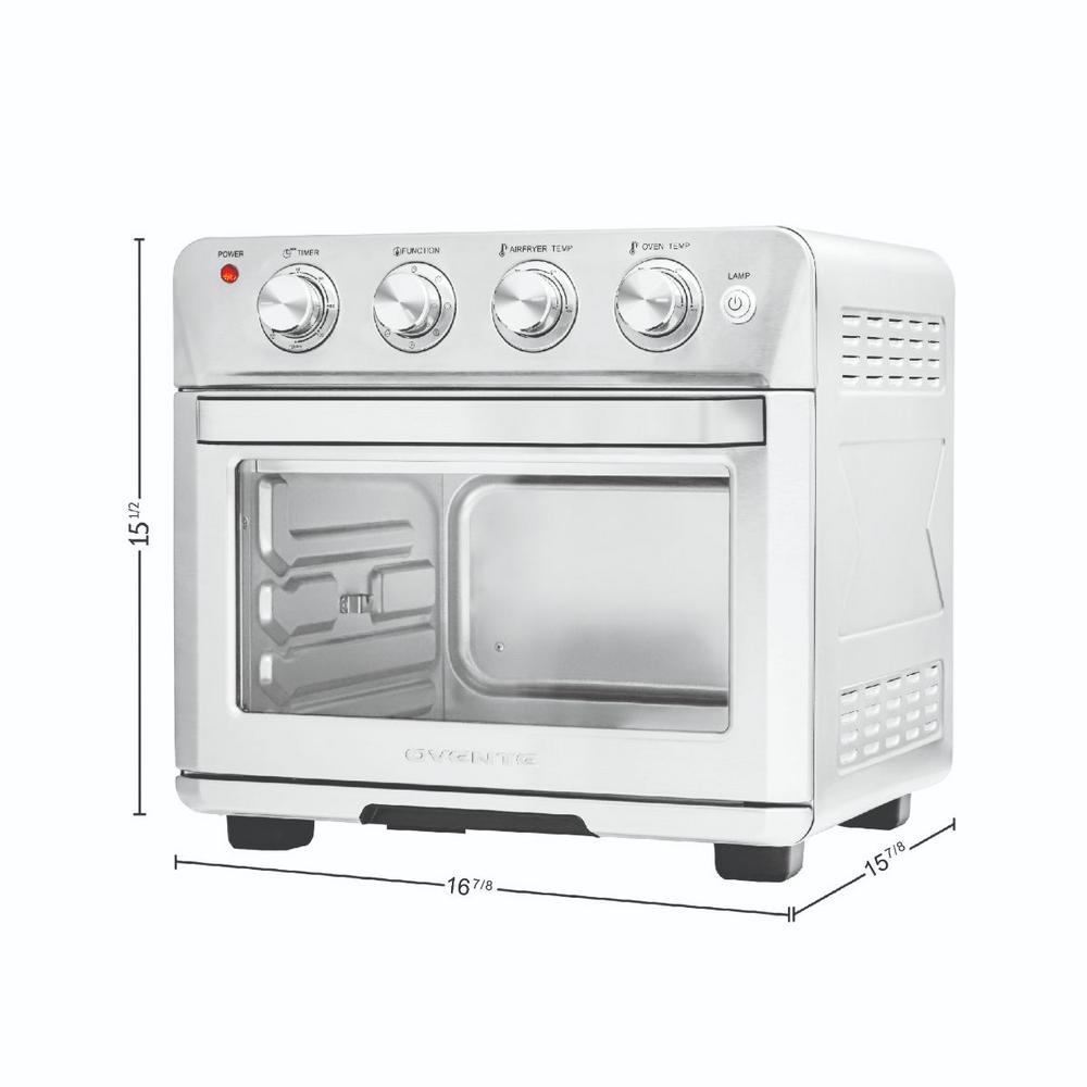 Ovente 1700W Stainless Steel Multi-Function Air Fryer Rotisserie Convection Oven & Dehydrator, 25L