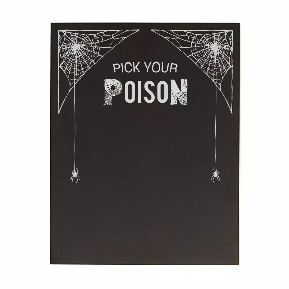 Cathy's Concepts Pick Your Poison 14 in. x 11 in. Printed Chalkboard Wall Art Halloween Decor