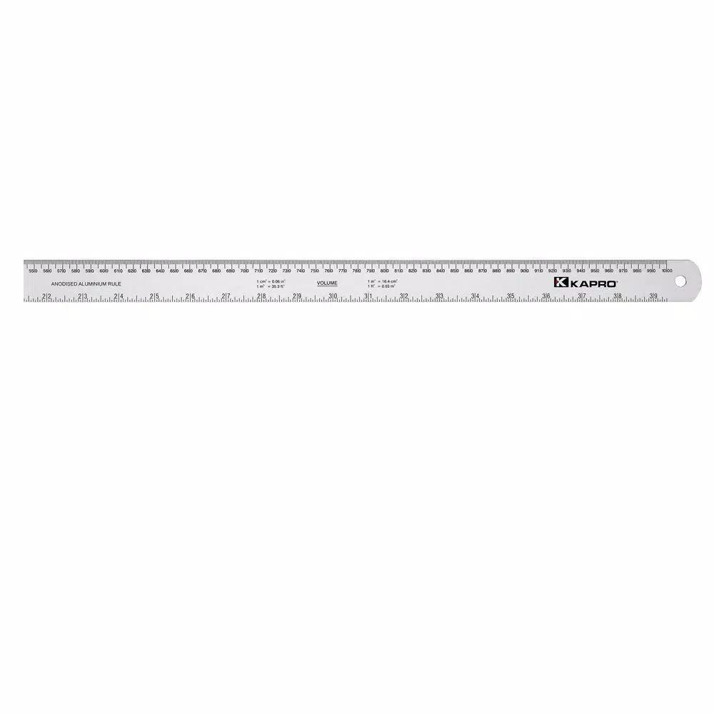 Kapro 12 in. Anodized Aluminum Ruler with Dual-Sided Conversion Table