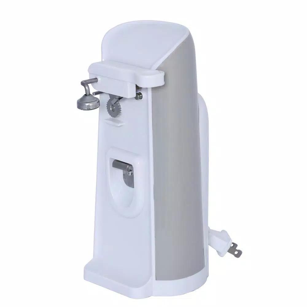 Brentwood Appliances J-30W 3-in-1 Tall Electric Can Opener, Knife Sharpener, and Bottle Opener