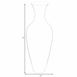 Uniquewise 37 in. White Modern Bamboo Tall Floor Vase - Trumpet Shape thumbnail 5