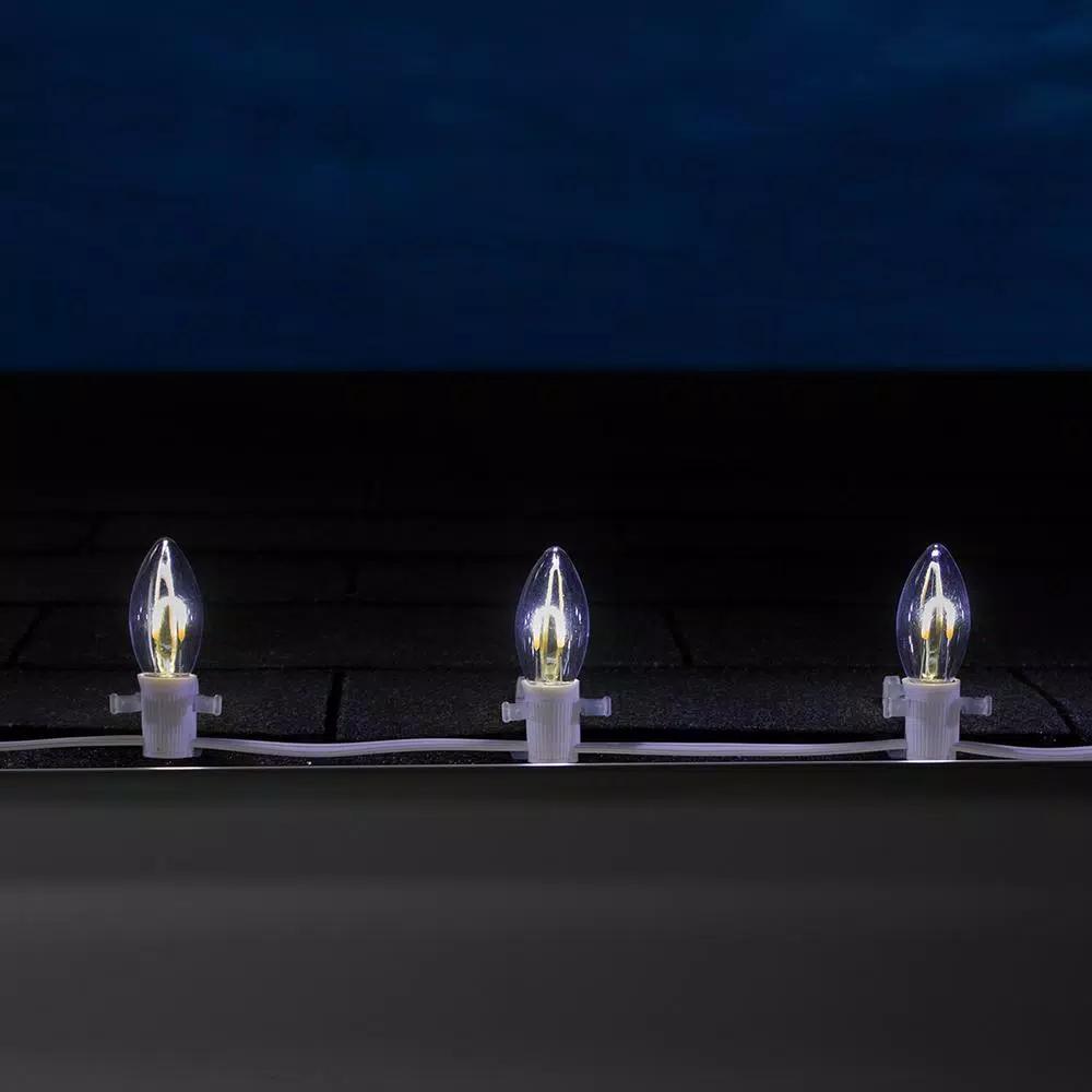 Wintergreen Lighting FlexFilament C9 LED Shatterproof Cool White Vintage Edison Bulbs (5-Pack)