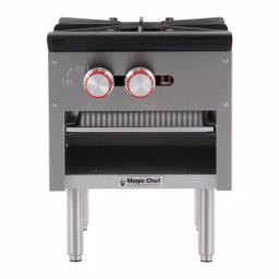 Magic Chef Commercial Single Burner Natural Gas Stock Pot Range, 80,000 BTU, Stainless Steel thumbnail 1