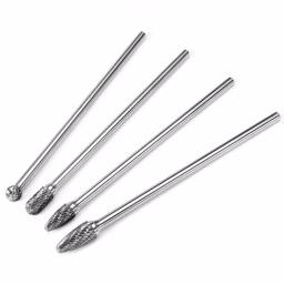 XtremepowerUS 6 in. Long Reach Double Cut Carbide Rotary Burr Bit Set, 4-Piece thumbnail 3