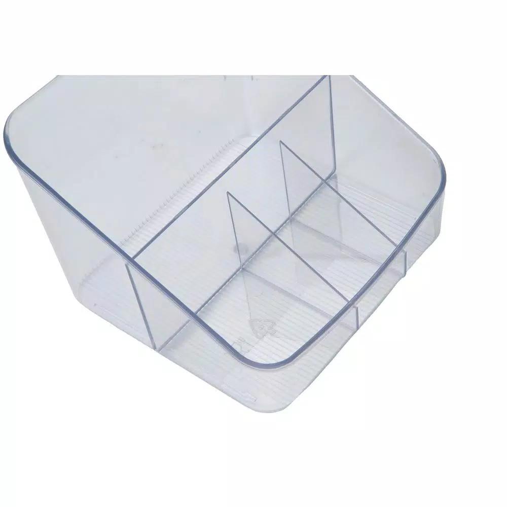 Mind Reader Multi-Purpose Clear Acrylic Organizer - 4 Compartment Storage for Vanity, Office, and Kitchen