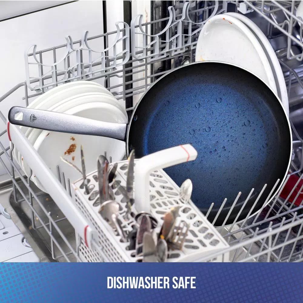 Blue Diamond 10-Piece Aluminum Ceramic Nonstick Cookware Set, Blue