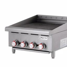 Magic Chef 24 in. Commercial Countertop Radiant Char Broiler, Stainless Steel thumbnail 8