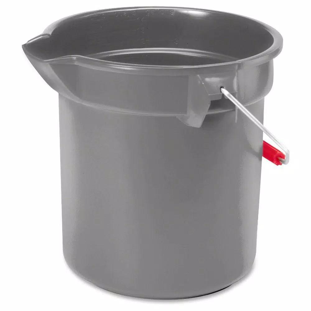 Rubbermaid Commercial Brute 2.5 Gallon Utility Bucket, Gray