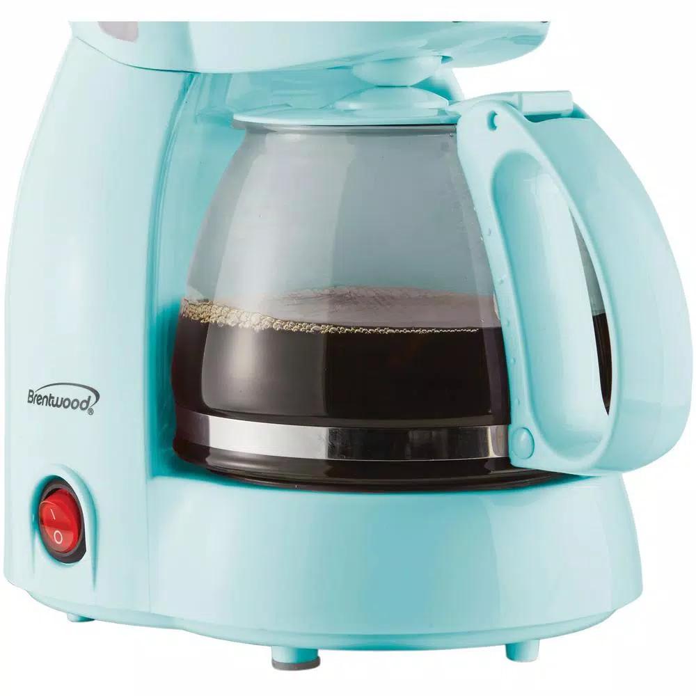 Brentwood Appliances TS-213BL 4-Cup Drip Coffee Maker, Blue