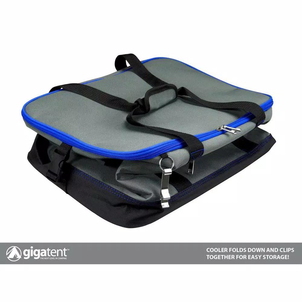 GigaTent Collapsible Soft Cooler Bag with 2 Cargo Pockets and Bottle Opener - Blue