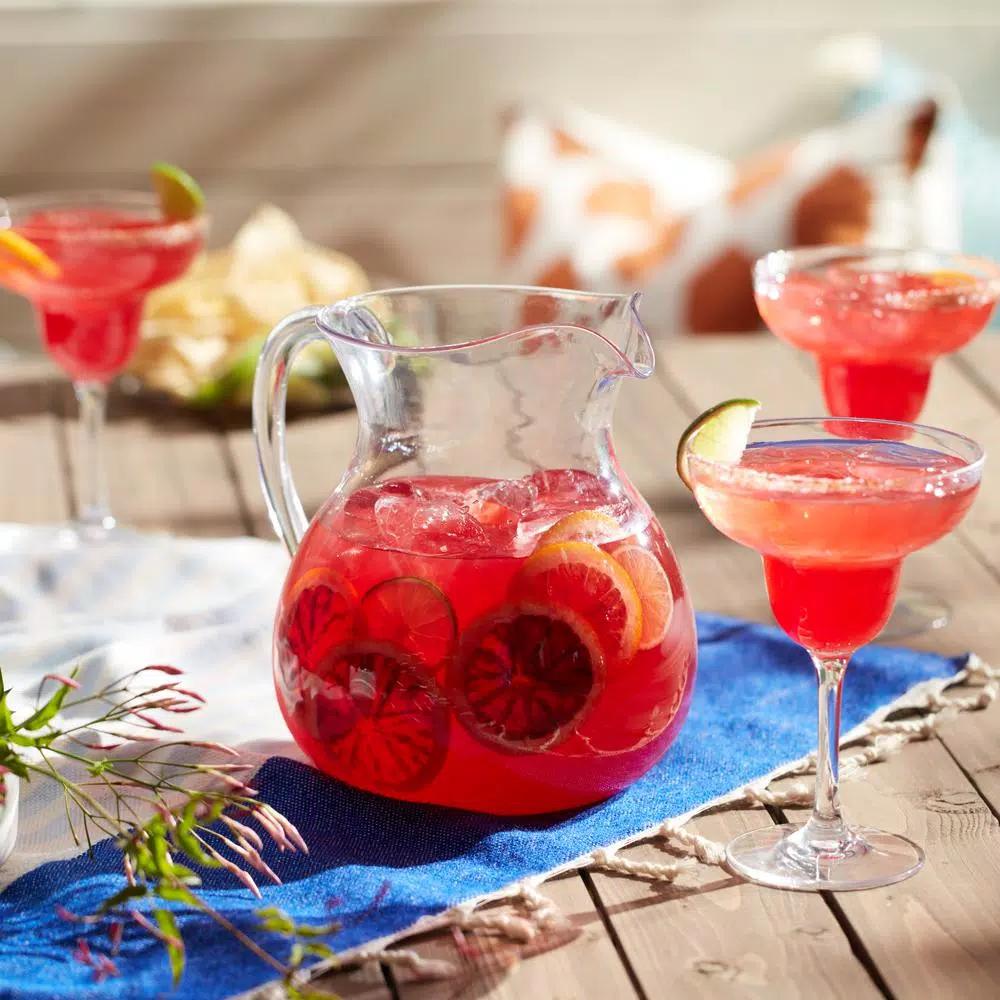 Libbey Indoors Out 7-Piece Tritan Margarita Entertaining Set with 96oz Pitcher and 6 Glasses