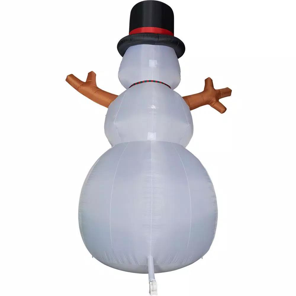 Fraser Hill Farm 20 ft. Jolly Snowman Christmas Inflatable with RGB Lights