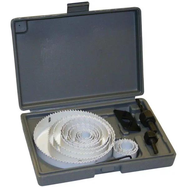 PRO-SERIES 19-Piece Hole Saw Blade Set with Mandrels and Storage Case