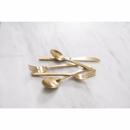 Fortessa Arezzo 5-Piece Brushed Gold 18/10 Stainless Steel Place Setting thumbnail 2