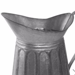 Benzara Vintage Style Gray Galvanized Metal Milk Pitcher - Rustic Kitchen Canister thumbnail 4