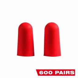 Milwaukee Red Disposable Foam Earplugs, 600-Pack, 32 dB NRR thumbnail 1
