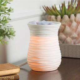 Candle Warmers Etc Harmony Illumination 8.8 in. Fragrance Warmer - Ivory Matte Ceramic thumbnail 4