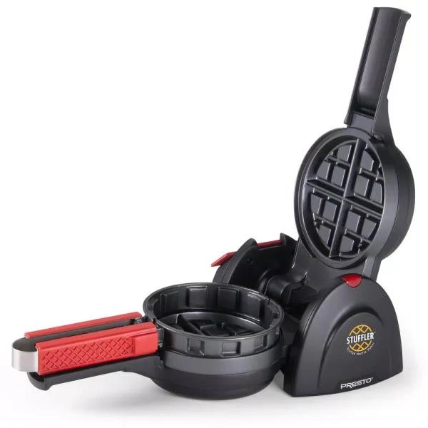 Presto Stuffler 900W Belgian Stuffed Waffle Maker, 5-inch Nonstick Black Waffle Iron
