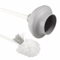 HDX Toilet Brush and Plunger Set with Storage Caddy - Antimicrobial Polypropylene Bristles thumbnail 2
