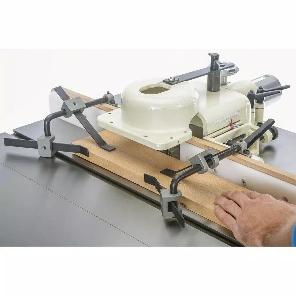 Shop Fox 3 HP Industrial Shaper with 3 Spindle Sizes and Reversible Speeds