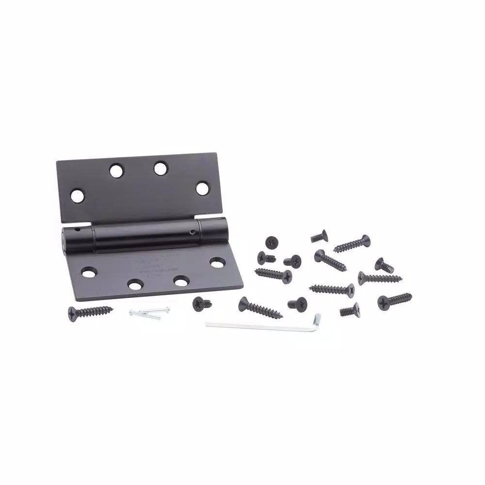 Global Door Controls 4.5 in. x 4.5 in. Oil Rubbed Bronze Steel Spring Hinge (Set of 3)