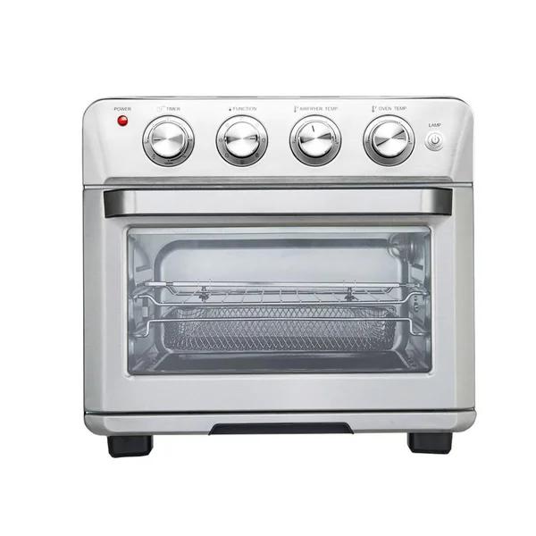 Ovente 1700W Stainless Steel Multi-Function Air Fryer Rotisserie Convection Oven & Dehydrator, 25L