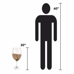 Epicureanist Large Decorative Wine Glass - 20 in. Oversized Clear Glass Display & Punch Bowl thumbnail 4
