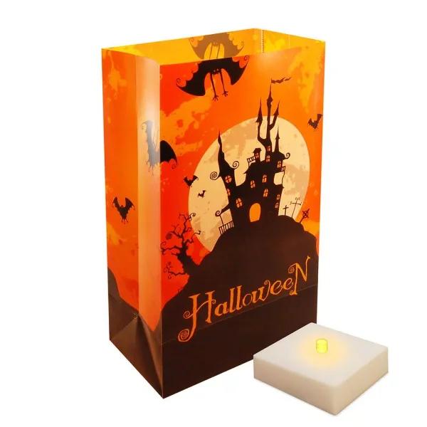 LUMABASE LumaLite Luminaria Kit Halloween House - 6-Count LED Walkway Lights