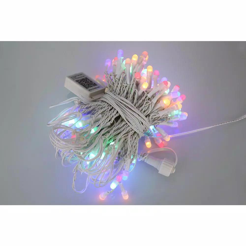 Novolink 200 LED Mini Globe Multi-Color Icicle String Lights with Wireless Smart App Control
