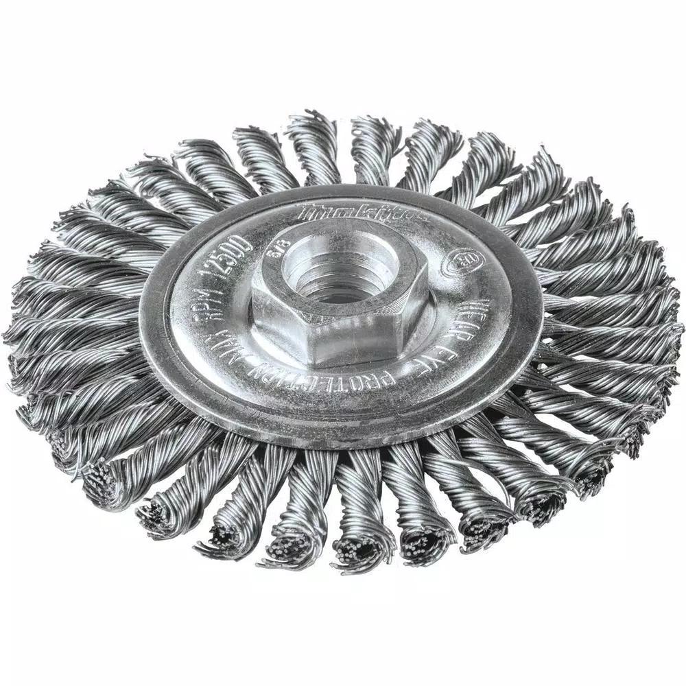 Makita 4 in. Stainless Steel Stringer Bead Twist Wire Wheel for Angle Grinders