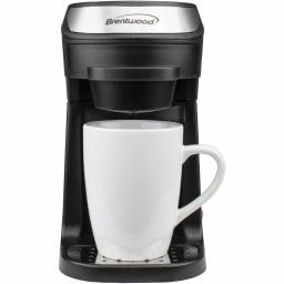 Brentwood Appliances TS-111BK Single Serve Coffee Maker with 12 oz. Porcelain Mug, Black thumbnail 2