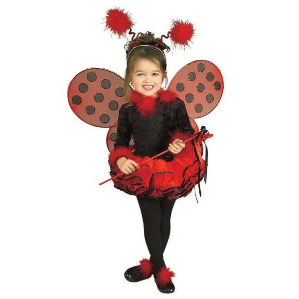 Rubie's Costumes Cute Ladybug Toddler Costume - Red Tutu Ballerina Outfit with Wings and Accessories