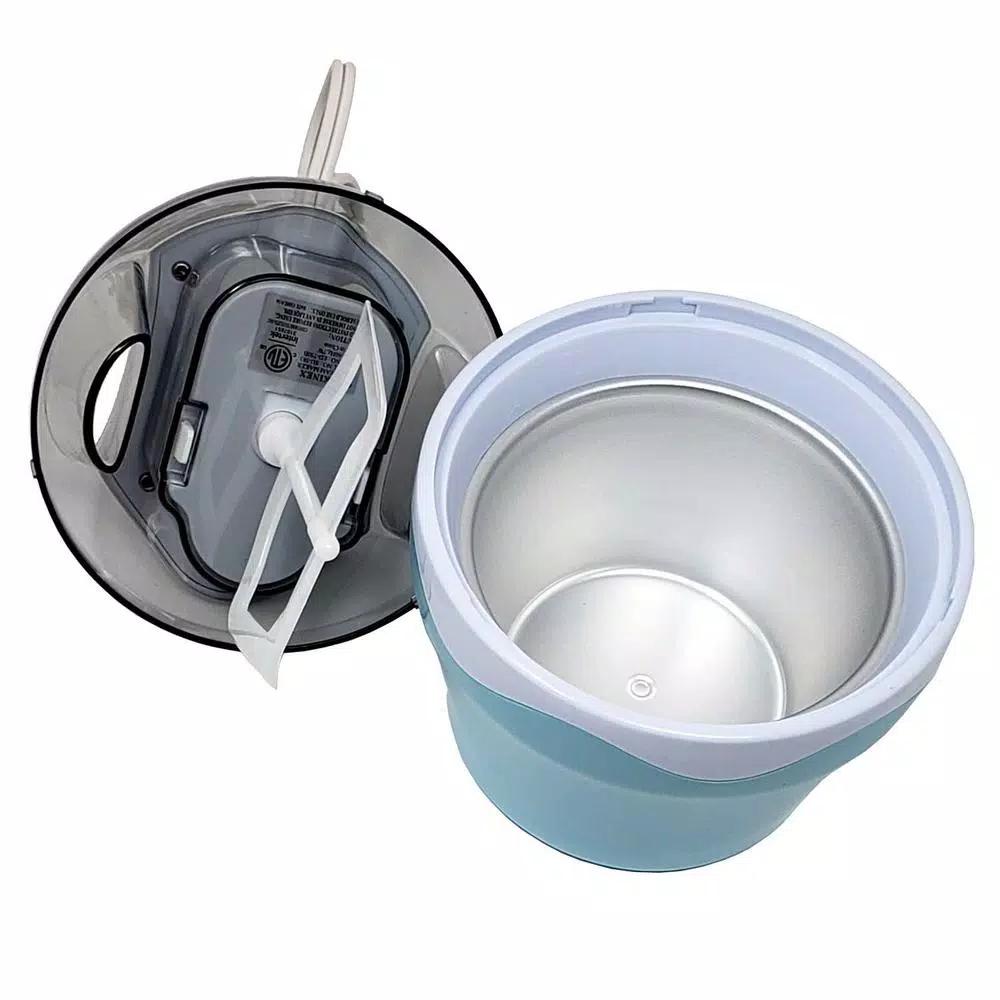 LavoHome 0.5 Qt. Mini Automatic Ice Cream Maker, 16 oz Electric Countertop Frozen Yogurt & Sorbet Machine, Blue