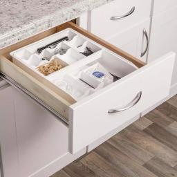 Real Solutions for Real Life White 6-Compartment 2-Tier Drawer Organizer for Office, Craft, and Kitchen Supplies thumbnail 4
