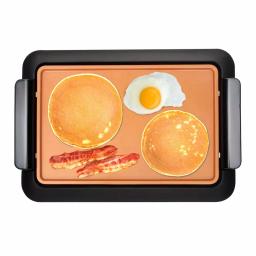 Gotham Steel 234 sq. in. Black Copper Non-Stick Ti-Ceramic Smokeless Indoor Electric Grill & Griddle thumbnail 5