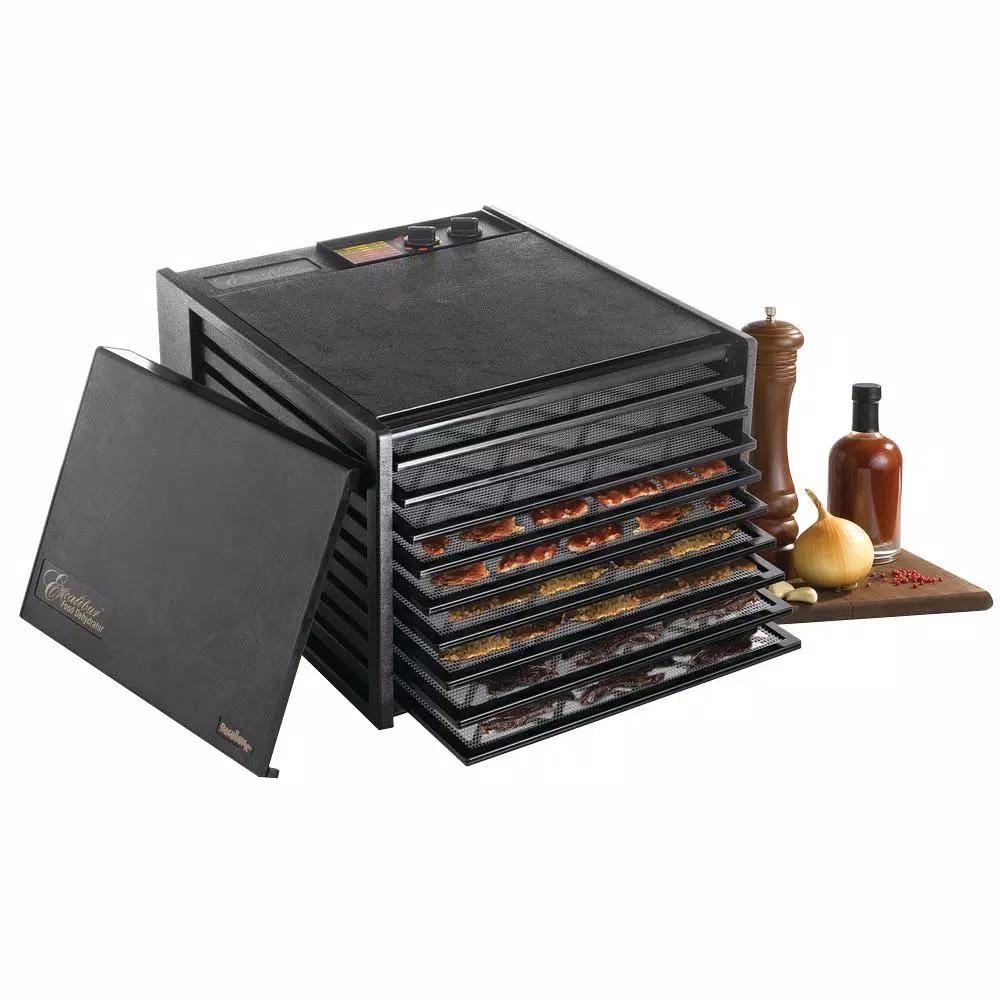 Excalibur 9-Tray Black Electric Food Dehydrator with 26-Hour Timer and Adjustable Temperature