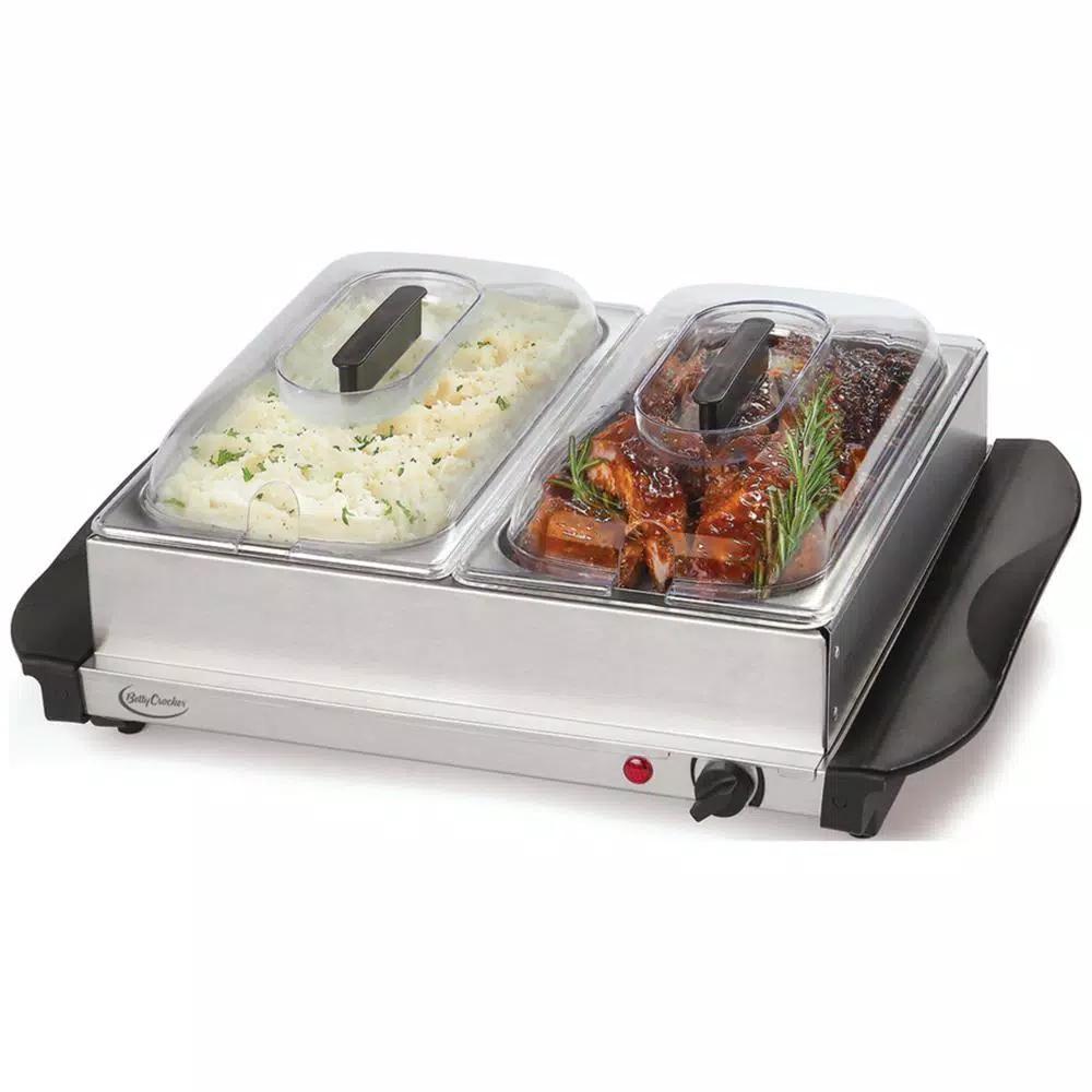 Betty Crocker 5 Qt. Stainless Steel Buffet Server and Warming Tray