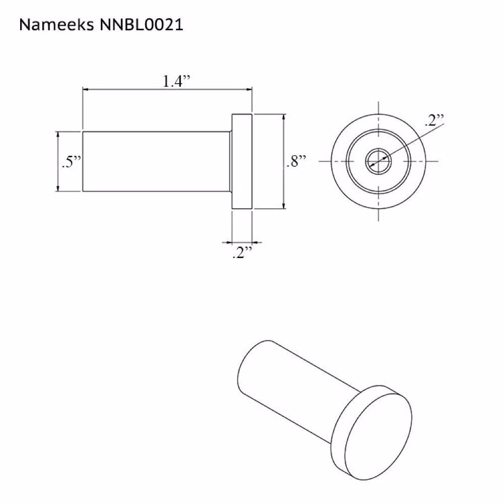 Nameeks Boutique Hotel Single Brass Robe and Towel Hook - Satin Nickel