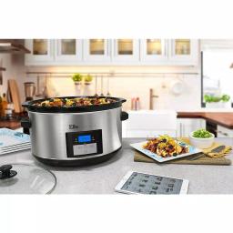 Elite Platinum 8.5 Qt. Stainless Steel Programmable Slow Cooker with Digital Display thumbnail 4