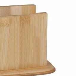 Home Basics Bamboo Napkin Holder - Natural Wood Vertical Standing Design for Kitchen & Outdoor Use thumbnail 2