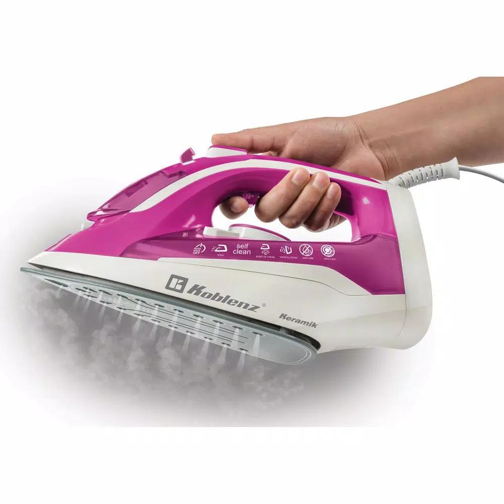 Koblenz PKK-550 SR Secure Keramik Steam Iron, 1200W, Pink