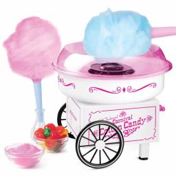 Nostalgia Vintage Pink Cotton Candy Maker with 2 Reusable Cones thumbnail 2