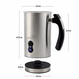 Oventes FR3608 Deluxe Electric Milk Frother and Steamer, 8 oz Silver Automatic Foam Maker thumbnail 7
