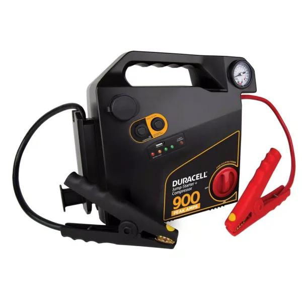 Duracell 900 Amp Peak Emergency Jump Starter with Integrated Air Compressor
